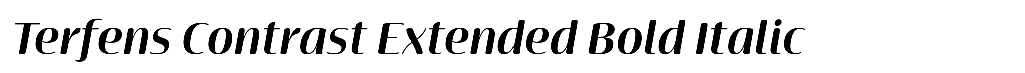 Terfens Contrast Extended Bold Italic image